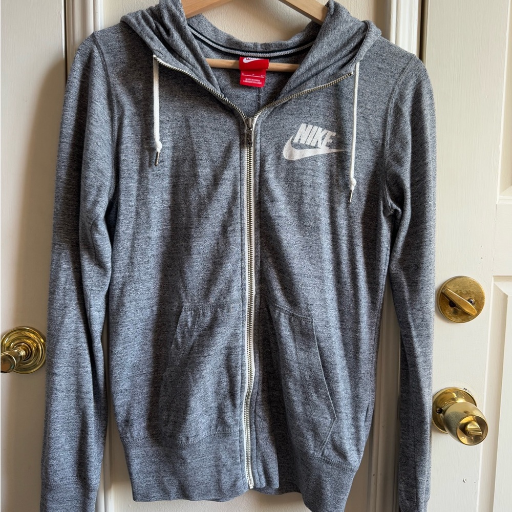 Nike Gray Zip-Up Hoodie